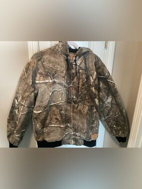 Levi Strauss Real Tree Camo Men’s Medium Hooded Lined Coat Good Condition